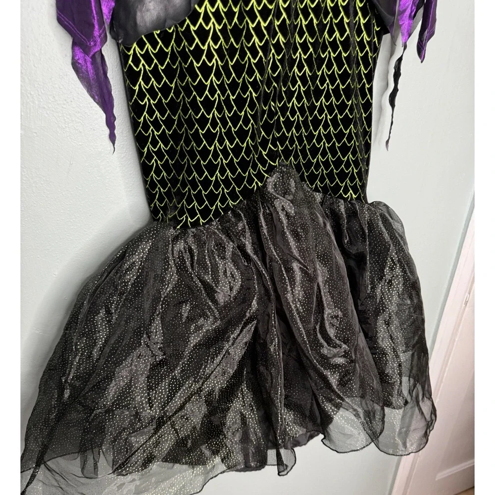Disney Villains Maleficent Girl's Dress Halloween Costume - Picture 7 of 8